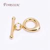 18K Real Gold Plated Fashion Droplet OT Clasp For Necklace Bracelets Crafts Supplies,Dainty Brass Toggle Clasp DIY Accessories