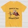 Nato per Scherzare Costretto a Torneo T-shirt Casual Estiva Unisex 100% Cotone Fresca Larga