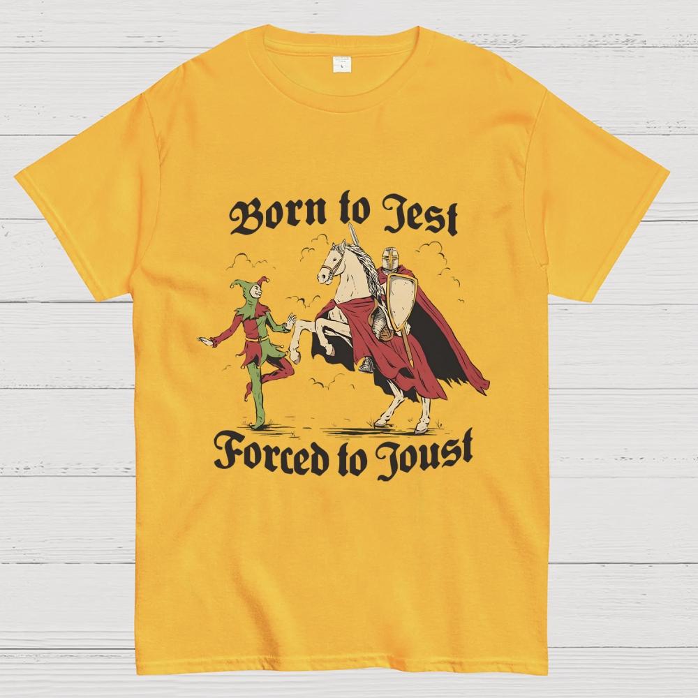 Nato per Scherzare Costretto a Torneo T-shirt Casual Estiva Unisex 100% Cotone Fresca Larga