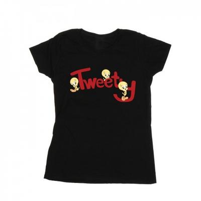 Damski/Damski bawełniany T-shirt Tweety Trio