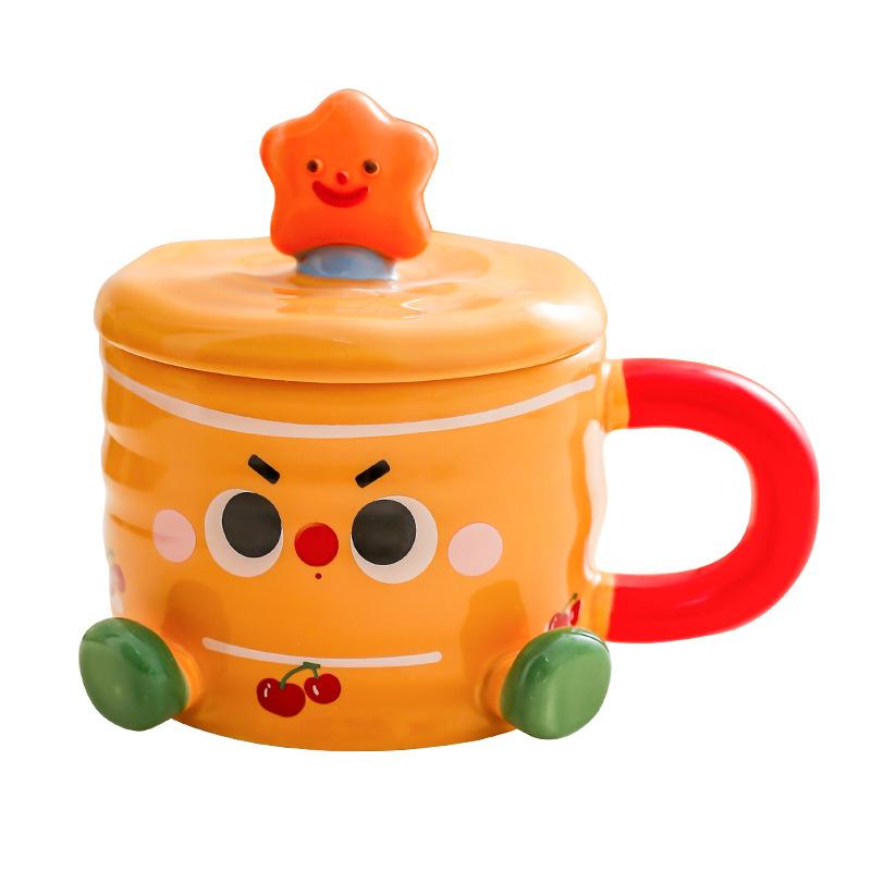 Cupa Cană Ceramică Creativă Drăguță Păpușă Cupă Apă Cadou Cupă de Cuplu Cupă Cafea Cupă Lapte Cupă Mic Dejun