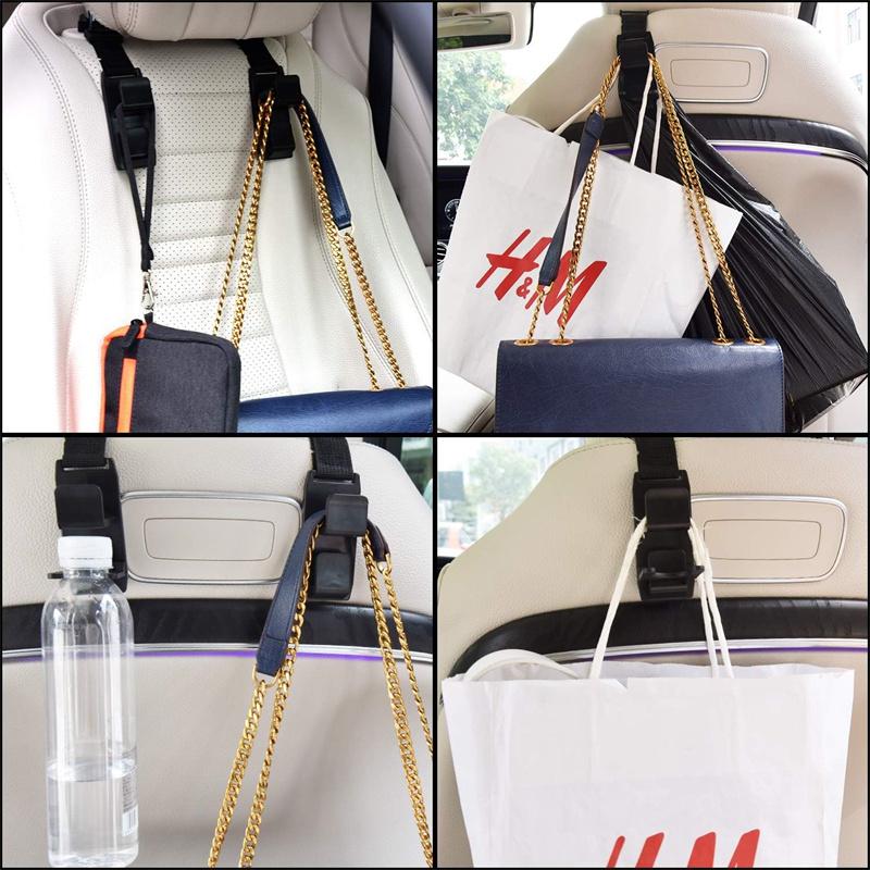 Purse Holder For Car Adjustable Multifunctional Car Hooks Headrest Hooks For Car Car Back Seat Hooks Car Necessities