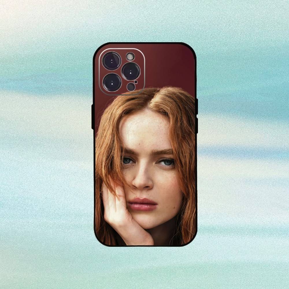 

USA Actress S-Sadie Sink Phone Case For iPhone 16,15,14,13,12Plus,Pro Max,XS,5G Soft Silicone Black Cover iPhone15pro