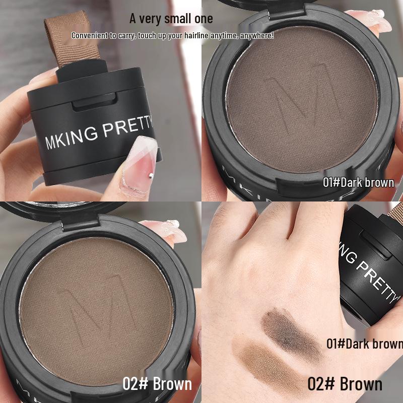 MKING PRETTY Velvet Hairline Powder: Long-lasting Waterproof Hair Concealer with Fine Texture
