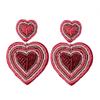 Handmade Beaded Romantic Love Earrings - European & American Style for Ladies