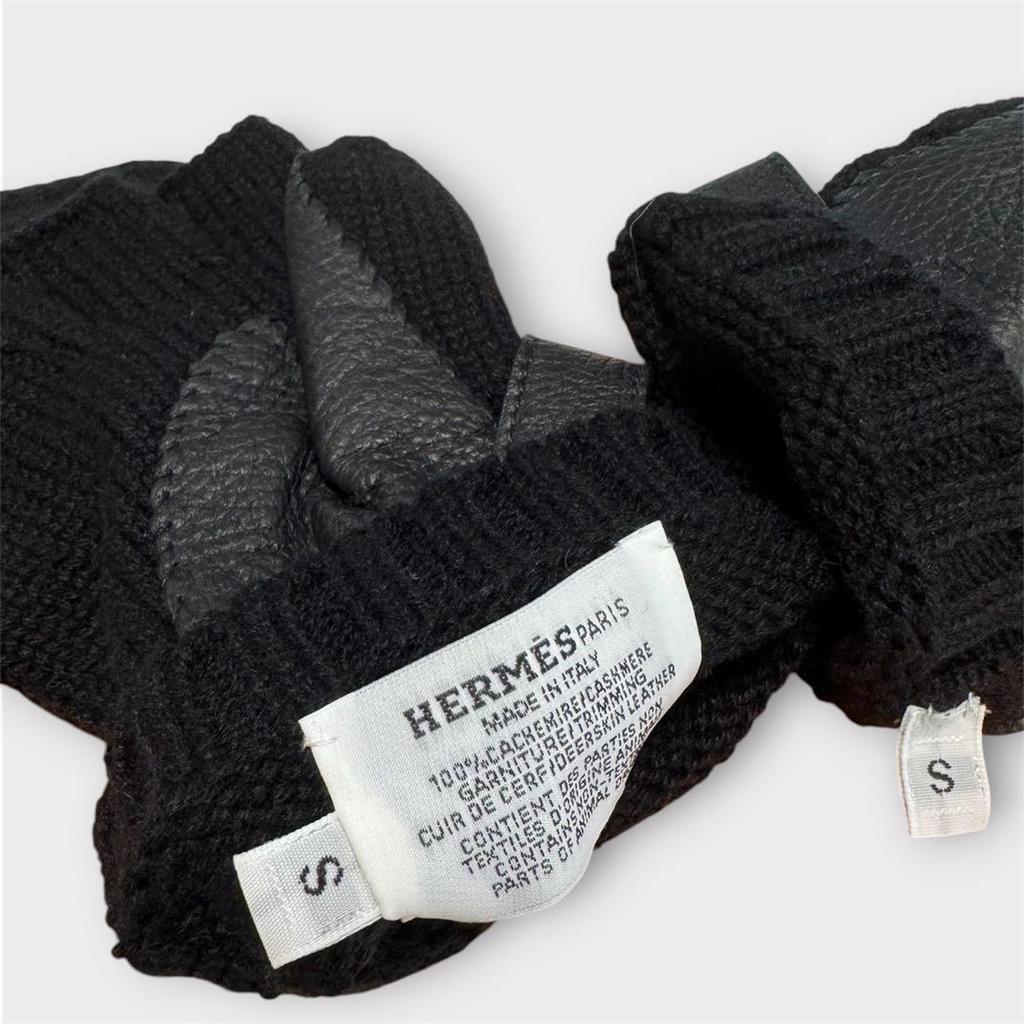 Used HERMES Cashmere Gloves Size S