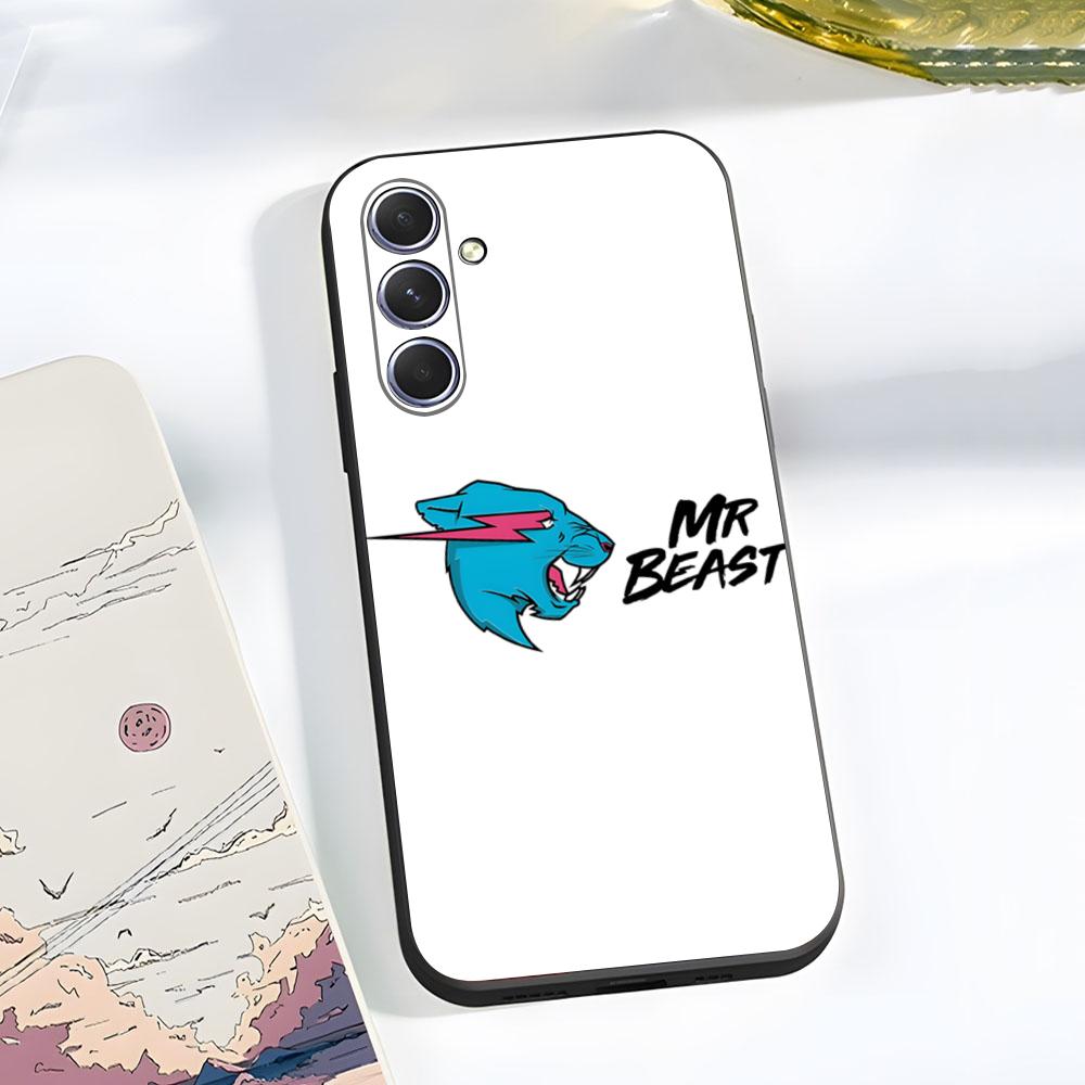 

M-Чехол для телефона Mr Beast для Samsung A56 A36 A26 A16 A15 A25 A35 A55 A14 A34 A24 A54 Черный Мягкий чехол Samsung A34