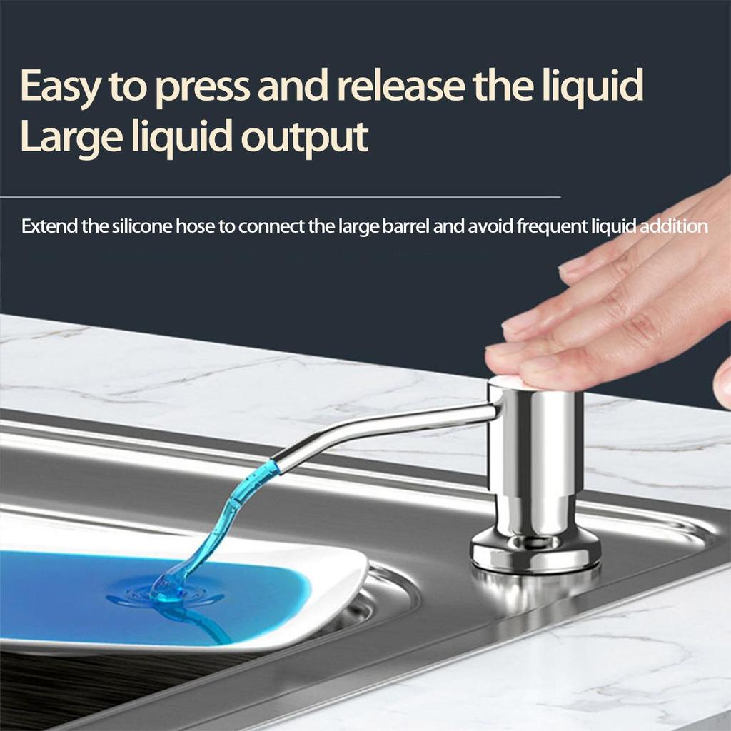 Stainless Steel Kitchen Sink Soap Dispenser with Extension Tube