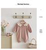 Cute Peter Pan Collar Autumn Baby Romper - Long Sleeve, Korean Style for Girls