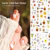Cute 3D Bunny Stickers: Self-Adhesive Appliques Featuring Bears, Flowers, Carrots, and Smiley Faces for Nails