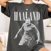 Erling Haaland Vintage Bootleg Shirt, Retro 90er Sport Grafik T-Shirt, Fußballfan Fußball Geschenk