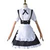 Milky Time Yofukashi No Uta Nanakusa Nazuna Cosplay Halloween Costume, Short Sleeve Maid Dress (L)