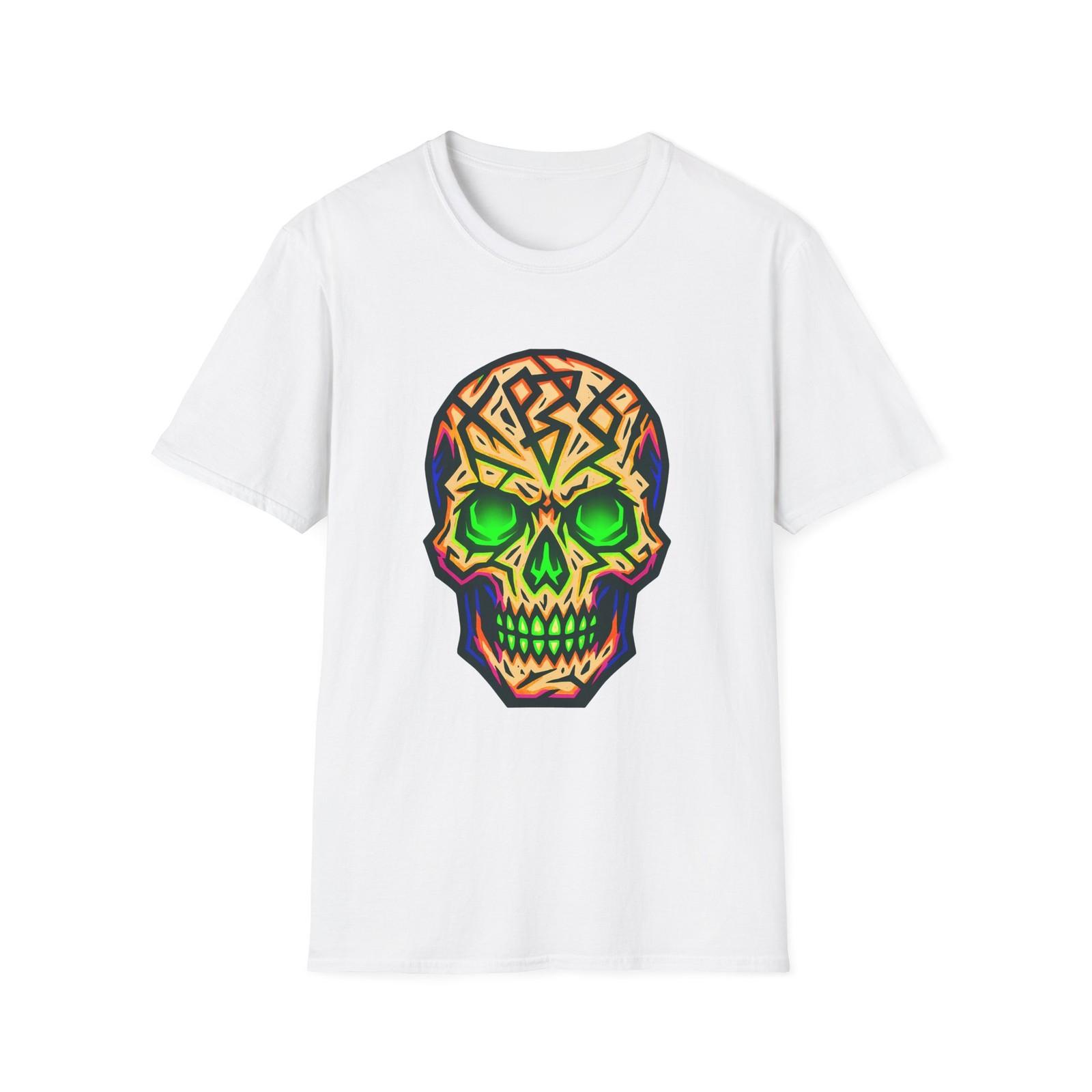 Unisex Softstyle T-Shirt Skull Graffiti Neon Street Art Urban S