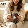 Relaxing Hand Therapy Toys Highland Cow Stress Relief Toy, Squeezable Cattle Sensory Soft Shape Toy Ball Fidget for Office Home and Classroom Anxiety