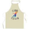 Planetee Tablier de cuisine hand C'est la vie | Cadeau Original Humour pour Cuisinier et Cuisinière Vêtement Blouse de protection