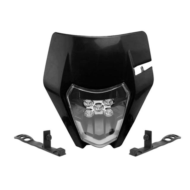 Motorcycle Headlight LED Enduro for KTM EXC XC SX MX XC 125 250 300 450 Universal Supermoto Dirt Bike Motocross Headlights Plate