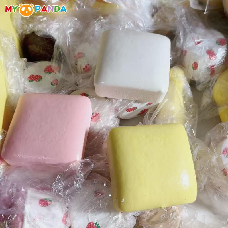 1Pcs Creative Simulation Square Cake Squeeze Toy Adorable Slow Rebound Stress Relief Toys Fidget Toy For Adults Kids Gifts