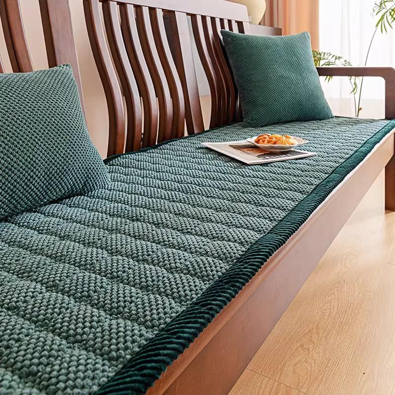 Winter Thick Corduroy Sofa Cushion Thickened Anti Slip Sofa Cover Vintage Sofa Protection Pad for Living Room Decoration