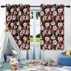 2pcs Luxury Boho Flowers Window Curtains for Home Bedroom Living Room Drakening Heat Insulation Noise Reduction Blackout Drapes