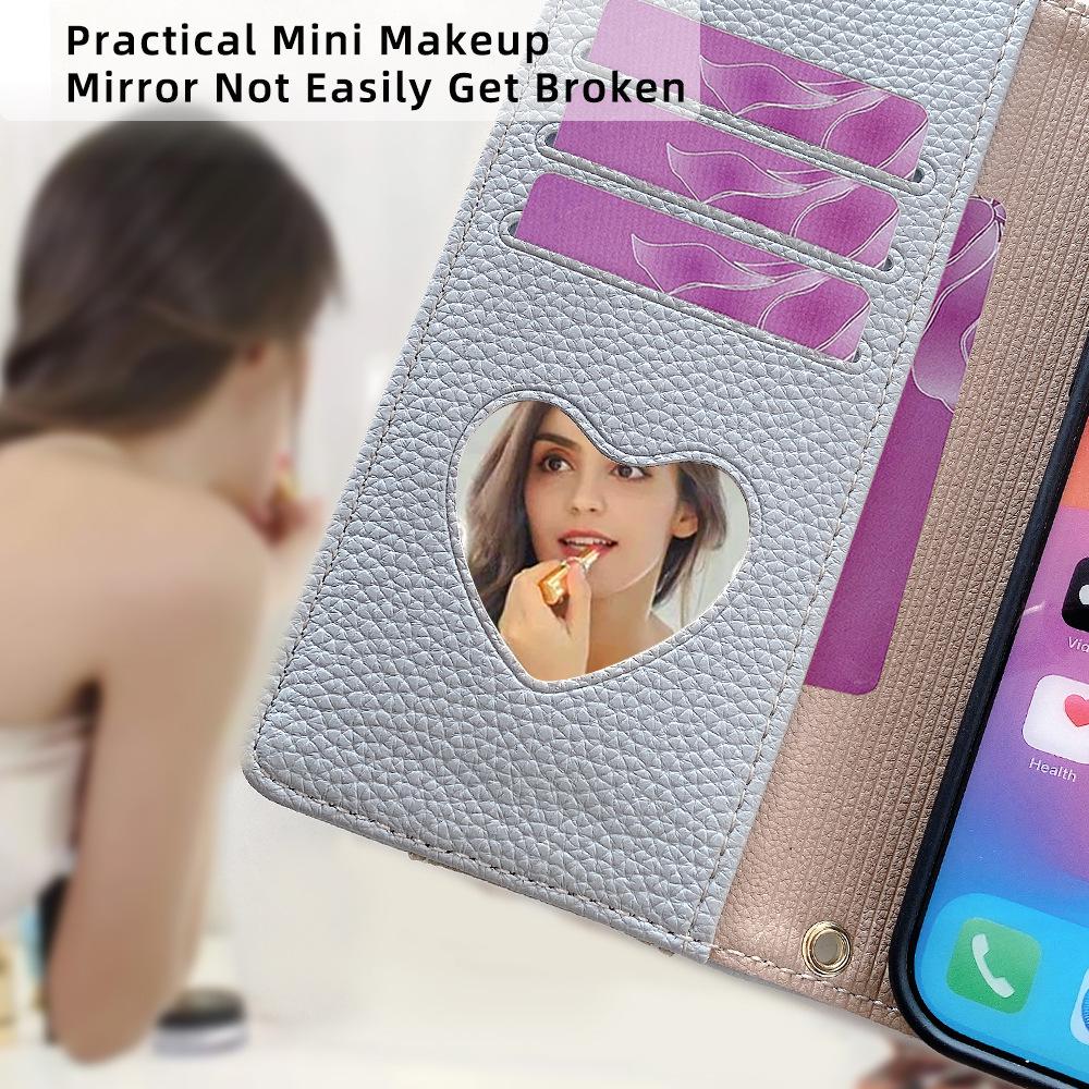 Rote Reiskorn 15 5G Klapphülle für Xiaomi Poco C75 mit Kartenfach & A7Pro Halter