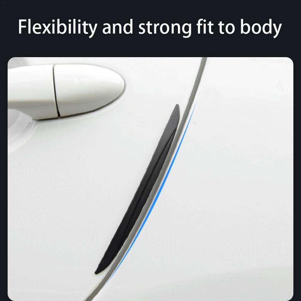 4 STÜCKE ABS + PVC Auto Antikollisionsstreifen Stoßstangenschutz Abdeckung Autotüraufkleber Schutz Rückspiegel Schutzaufkleber