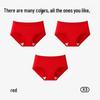 MIIOW Women's Lucky Red Cotton Antibacterial Mid-Rise Briefs 3-Pack