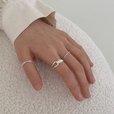 Revedej Silver925 Tie Bold Ring (2color)