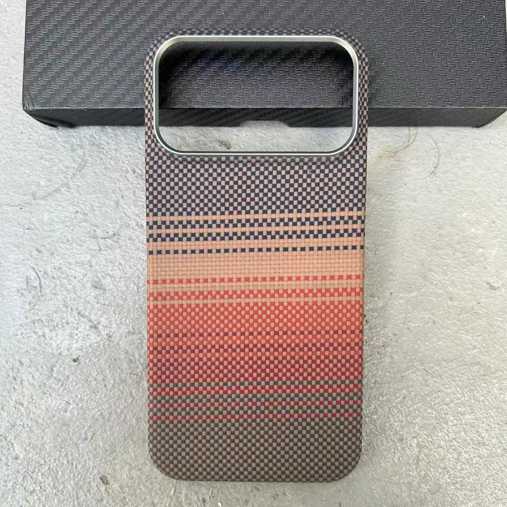 Kevlar Carbon Fiber Magnetic Case for iPhone 17 Pro Max / 17 Pro / 17 Air TPU Soft Frame Aramid Fiber Cover Magsafe Case