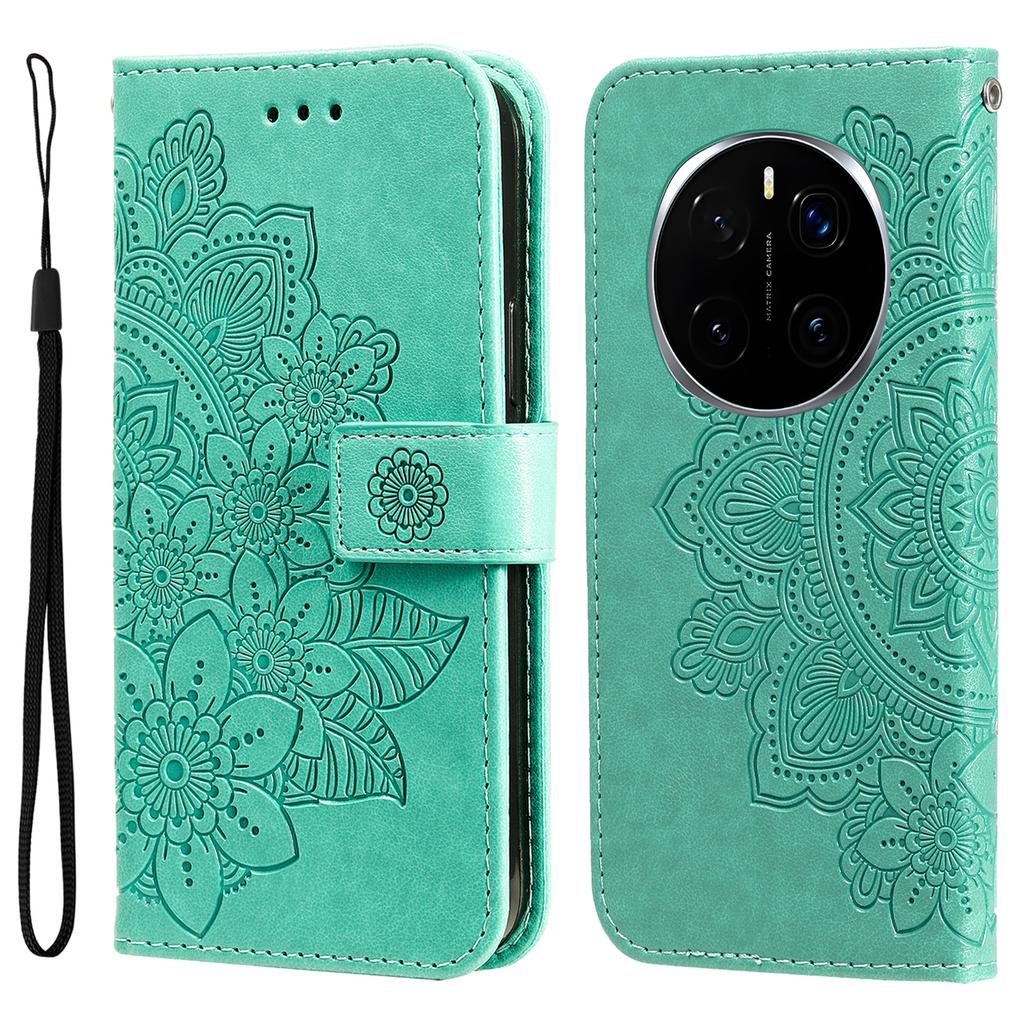 For Honor Magic7 Pro 5G Case Floral Pattern PU Leather Wallet Stand Phone Cover