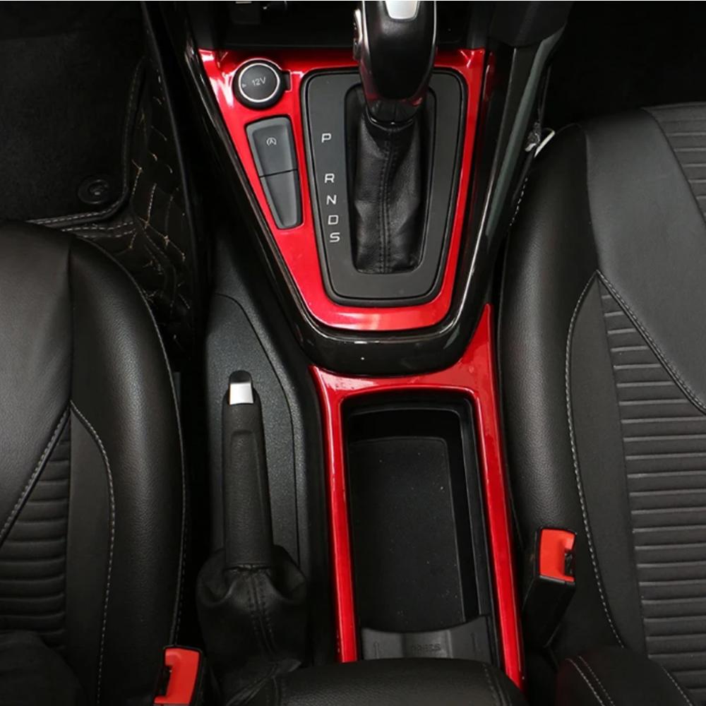 For Ford Focus 3 MK3 RS ST Ecoboost LHD 2015 - 2018 ABS Color Inner Gear Shift Panel Cover Trim Stickers accessories