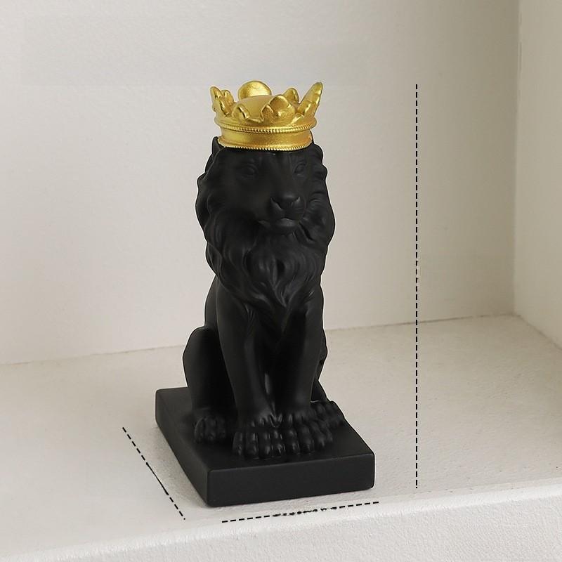 Nordic Lucky Lion Ornament With Resin Material For Living Room And Office