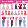 Barwawa 30cm Doll Clothes, 1/6 Scale Doll Dresses, 26 Sets = 3 Outfits + 8 Dresses + 3 Coats + 1 Pants + 1 Shaggy Coat + 10 Pairs of Shoes, Suitable f