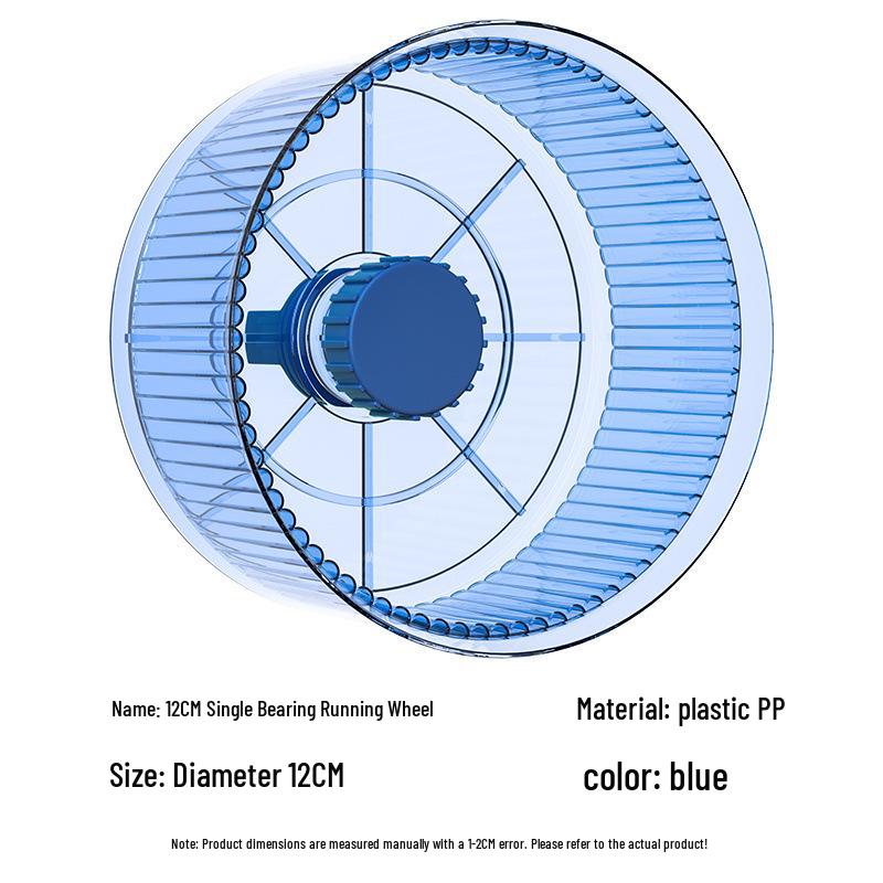Extra Large Silent Hamster Running Wheel with Stand & Double Bearings - Includes Exercise Flywheel, One-Piece Design, Free Shipping