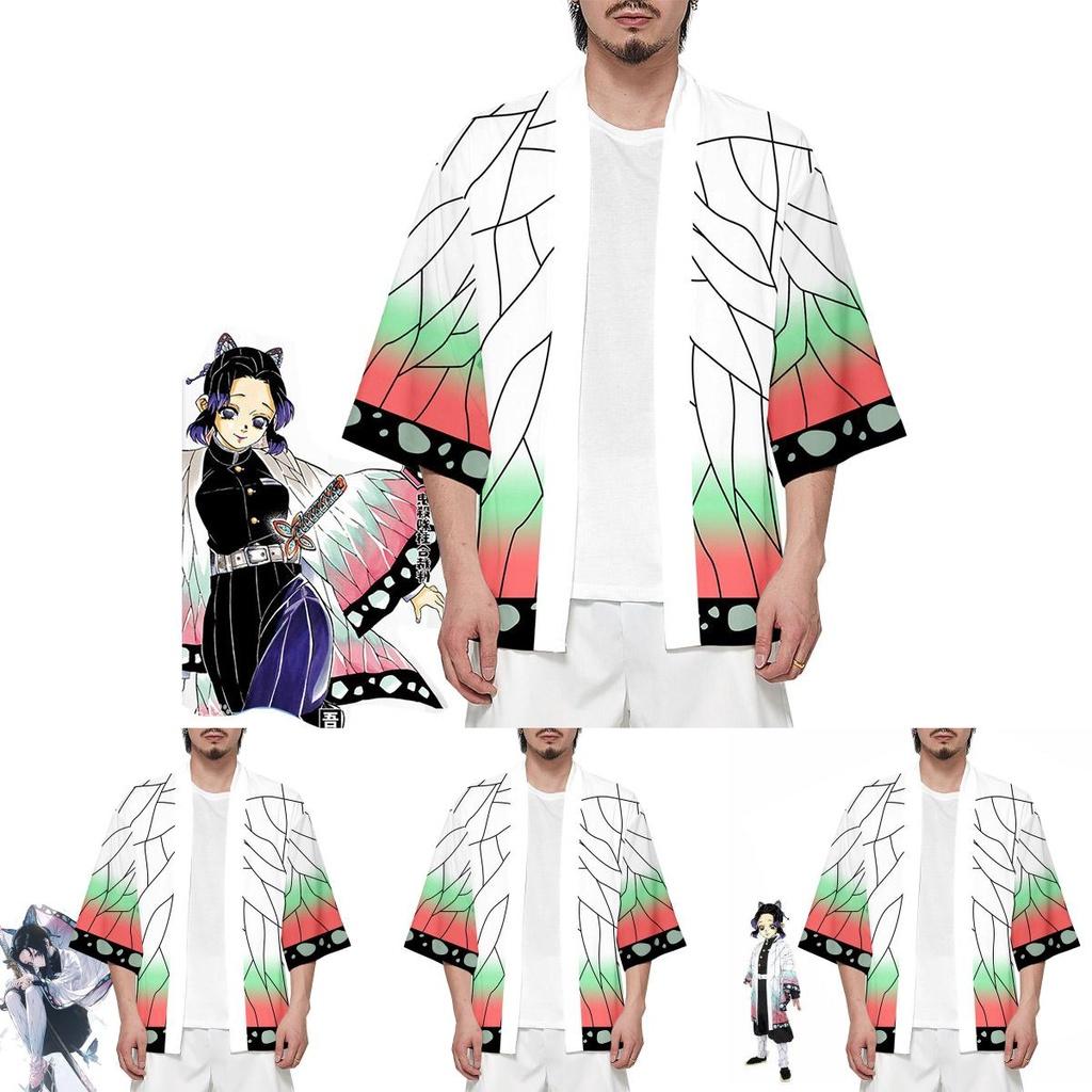 Cozy And Breathable Demon Slayer Kimetsu No Yaiba Kochou Shinobu Cosplay Loose Haori Coat Tops