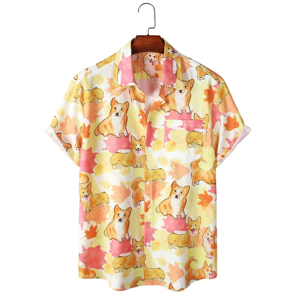 Funny Pattern 3D Print Men Shirt Man/Women Casual Fashion Short Sleeves Shirts Button Lapel Streetwear Oversized Unisex Clothing