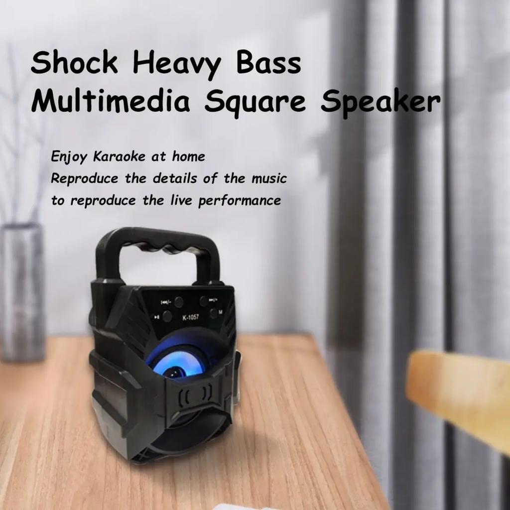 Car Wireless Bluetooth Speaker Dual Speakers Large Volume Portable Outdoor High-quality Home Audio Square Dance Microphone