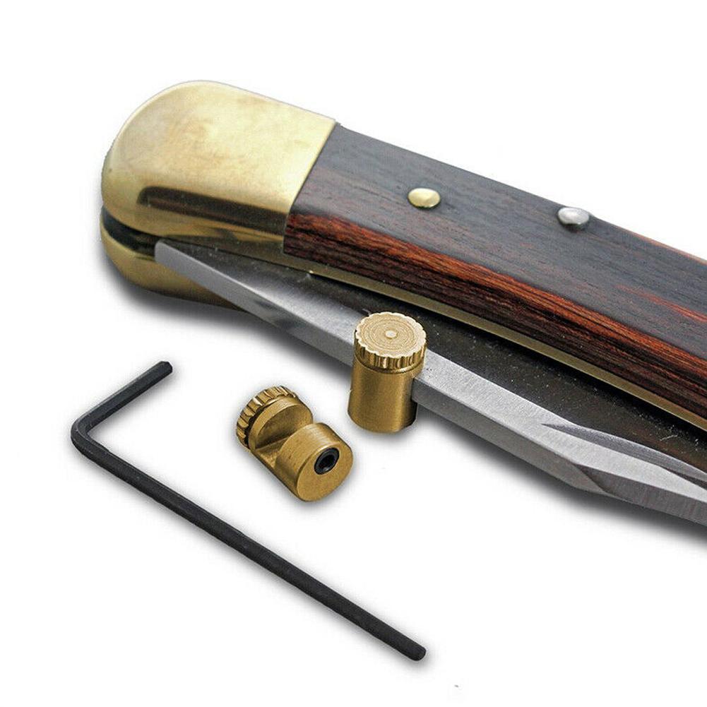 1 Conjunto Botão de Empurrar Faca CNC para Faca de Bolso Dobrável Buck 110 Pino de Polegar Chave Allen Empurrador Unha Ferramentas Acessórios para Faca