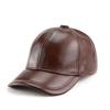 Men's and Women's Leather Baseball Cap - Autumn/Winter Korean Style