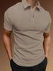 Men's Summer Sports Fitness T-shirt Fashion Casual Solid Color Half Zip Men's T-shirt