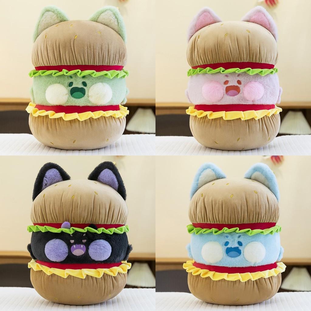 Plush Cartoon Hamburger Doll Childrens Cat Cartoon Toys Animal Gifts Holiday