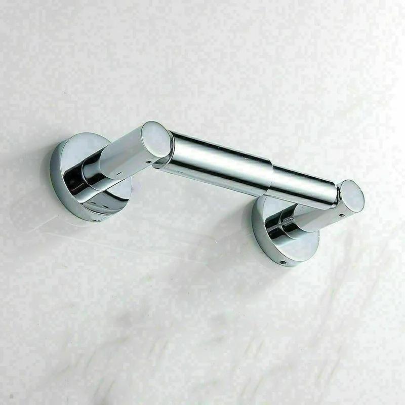New Wall Mounted Toilet Roll Holder Bar Tissue Paper Stand Bath Storage Chrome Paper Holder 304 Stainless Steel Tissue Holder