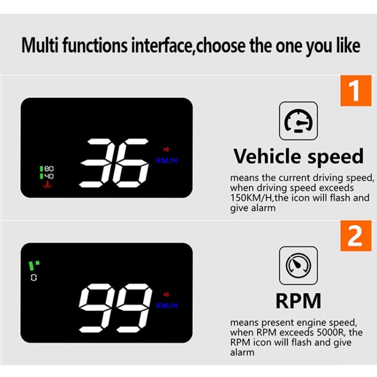 A900 OBD2 3.5 inch Car Head Up Display