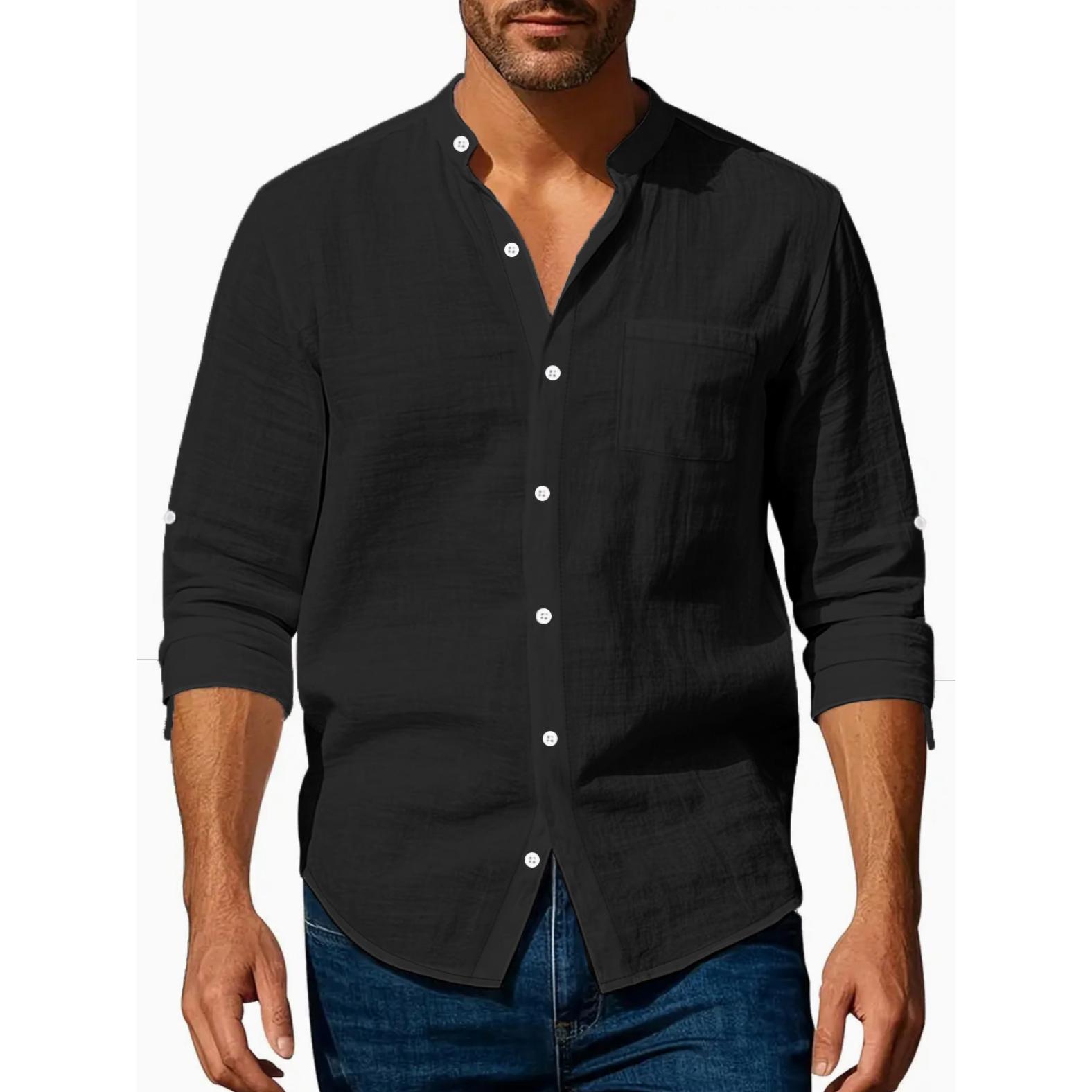 

Новые рубашки для мужчин Повседневные рубашки Легкие рубашки Хенли с длинным рукавом Пляжные рубашки Гавайские футболки для мужчин Уличная одежда M