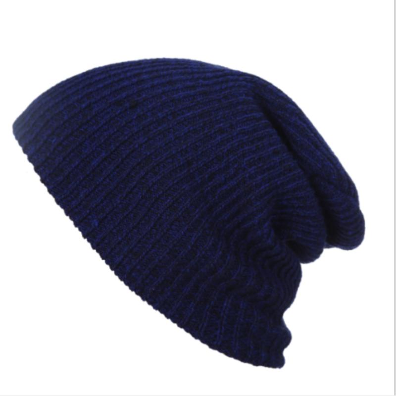 Hip Hop Knitted Hat Women's Winter Warm Casual Acrylic Slouchy Hat Crochet Ski Beanie Hat Female Soft Baggy Skullies Beanies Men