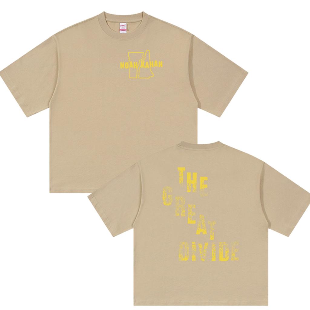 Vintage Noah Kahan The Great Divide Tour 2026 T-Shirt Unisex Hip Hop Mode Kurzarm T-Shirts 100% Baumwolle T-Shirt Streetwear