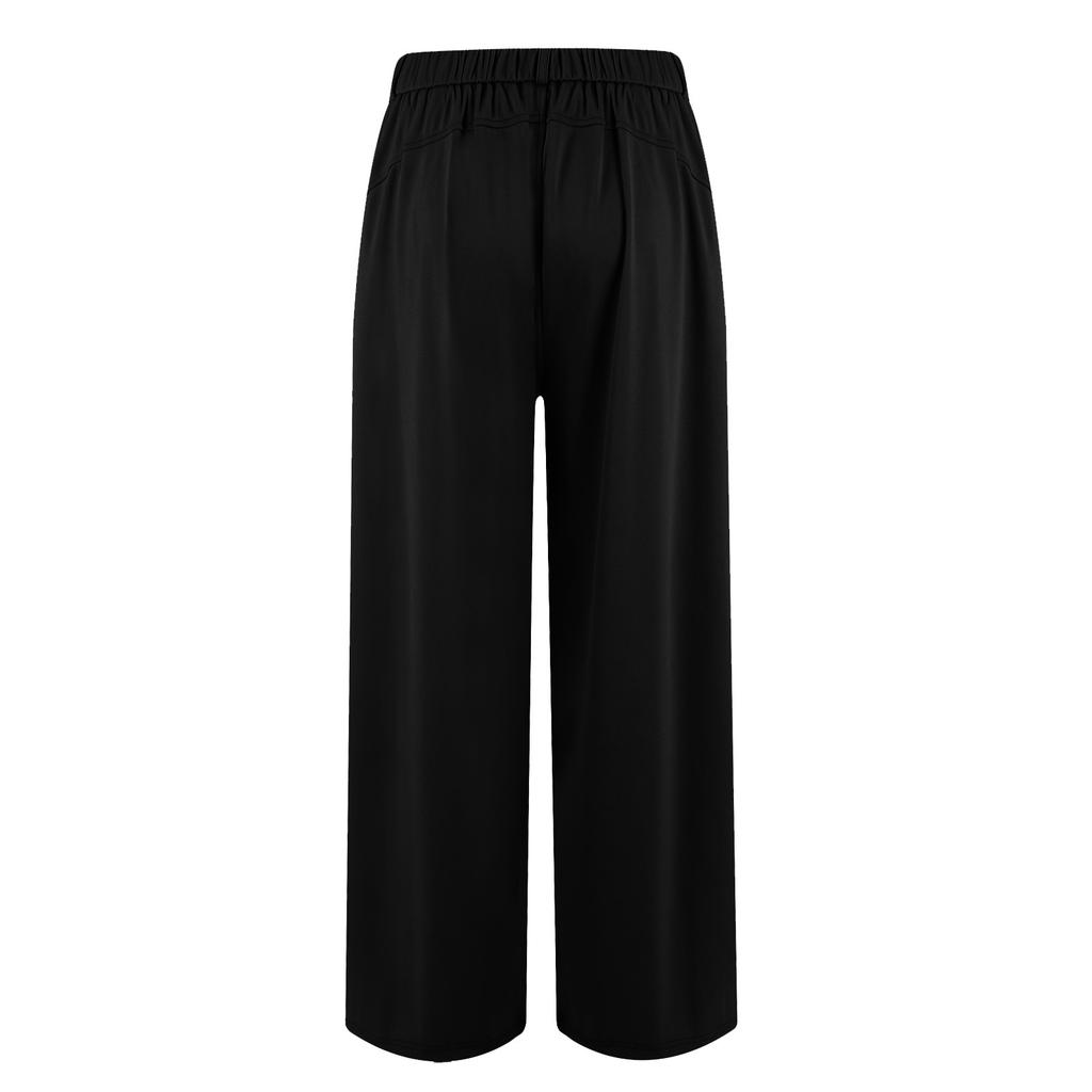 Women's High Waist Wide Leg Palazzo Pants Elegant Pleated Trousers for Office, Casual, and Formal Occasions