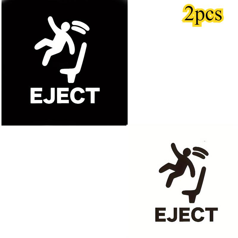 

2PCS Funny Eject Car Sticker, Novelty Auto Interior Decal for JDM Enthusiasts, Cool Prank Car Accessory & Gift for Car Lovers