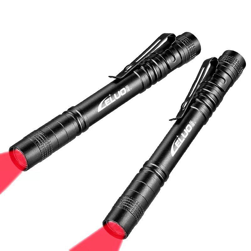 Compact High-Intensity LED Flashlight: Portable, Long-Range Pen Clip Light In Yellow and Purple for Students and Outdoor Use