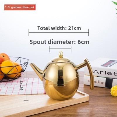 Polished Stainless Steel Teapot Water Kettle 1/1.5/2L Thickened Gas Induction Cooker Kettle with Filter Tea Pot Household