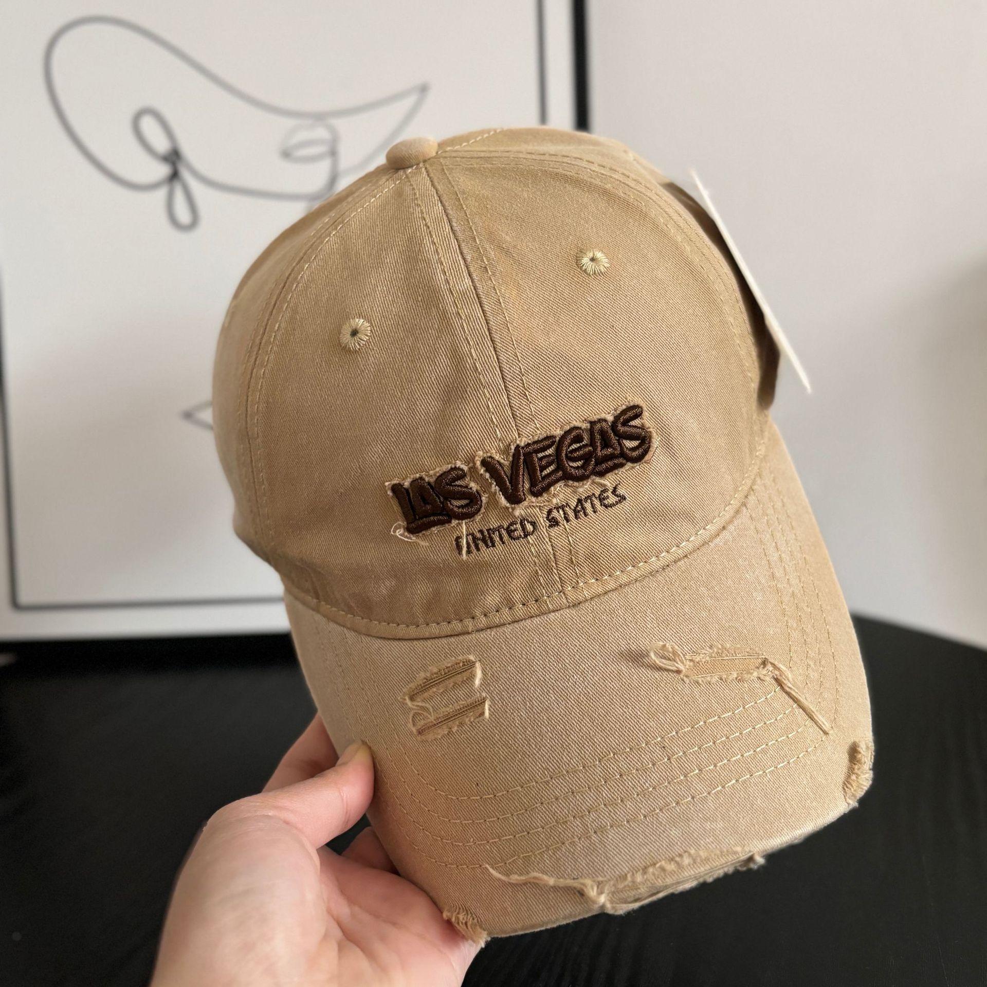 

Outdoor hat children spring and summer new letter embroidery sunshade baseball cap men s versatile face small curved brim washed cap tide M（56-58cm） хакі